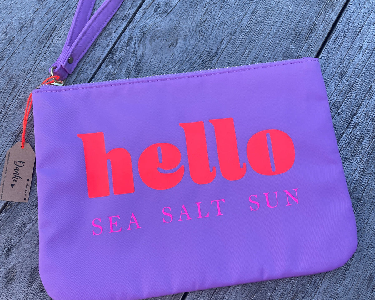 Clutch mit Statement - lila