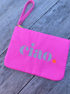 Clutch mit Statement - pink