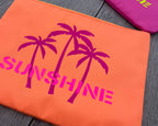 Clutch mit Statement - orange