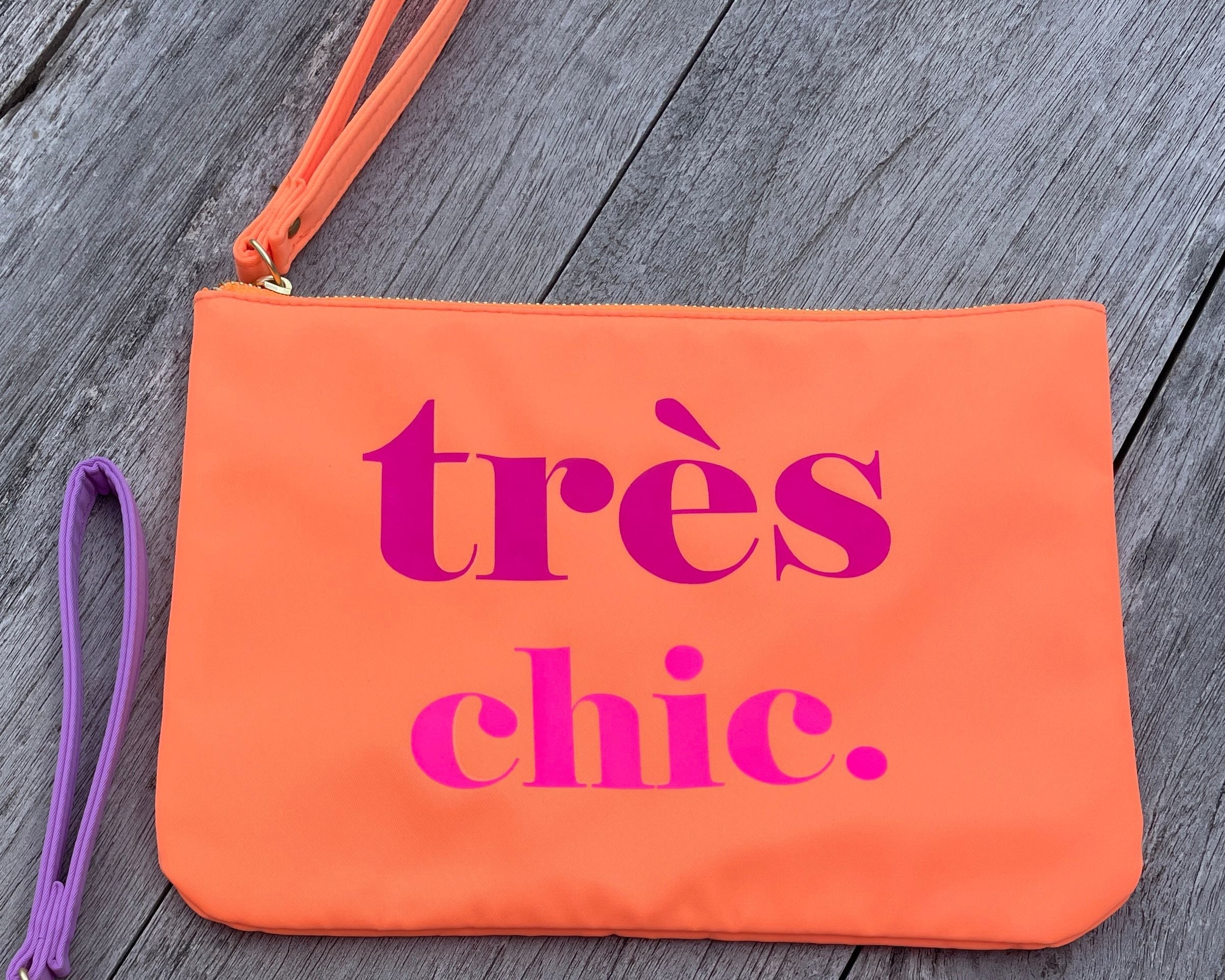 Clutch mit Statement - orange