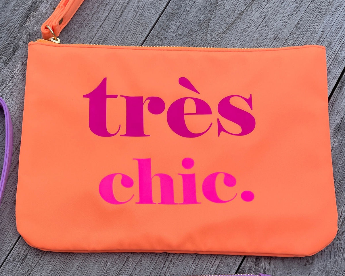 Clutch mit Statement - orange