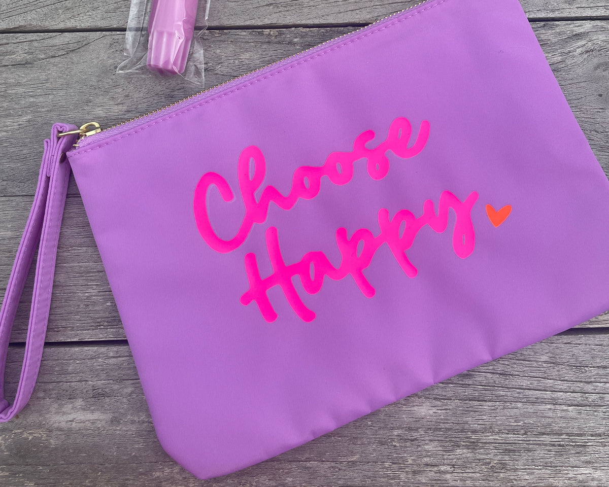 Clutch mit Statement - lila