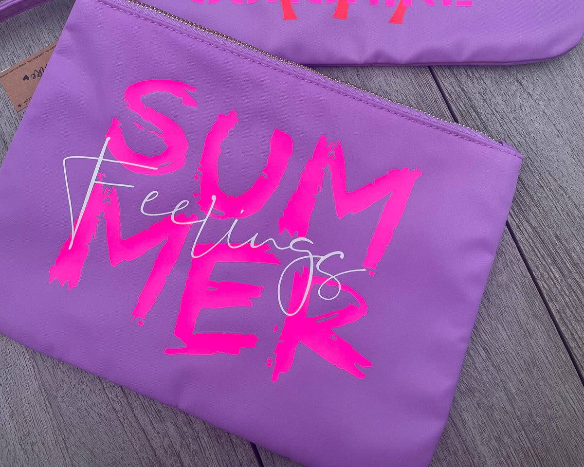 Clutch mit Statement - lila