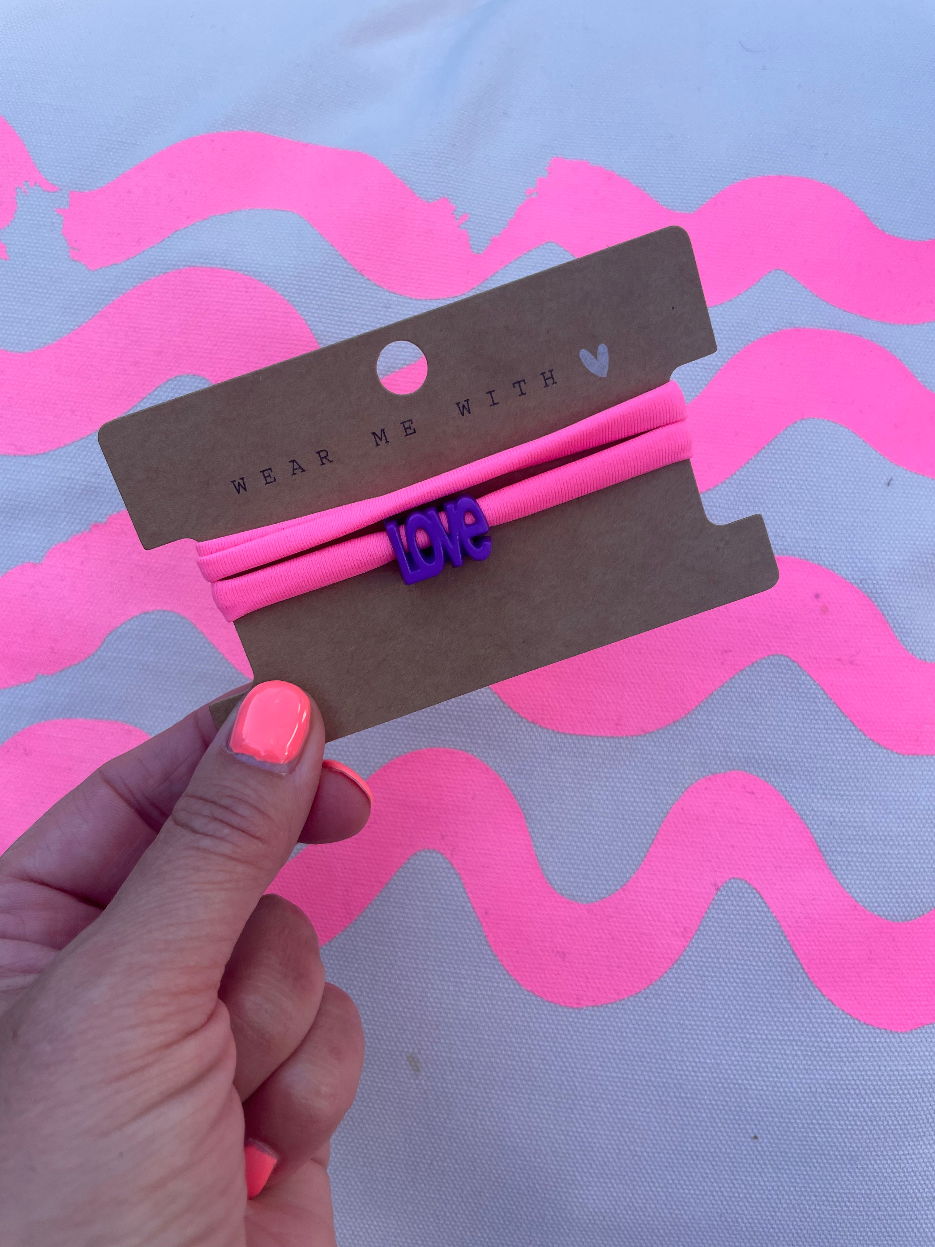 Wickelarmband - neonrosa