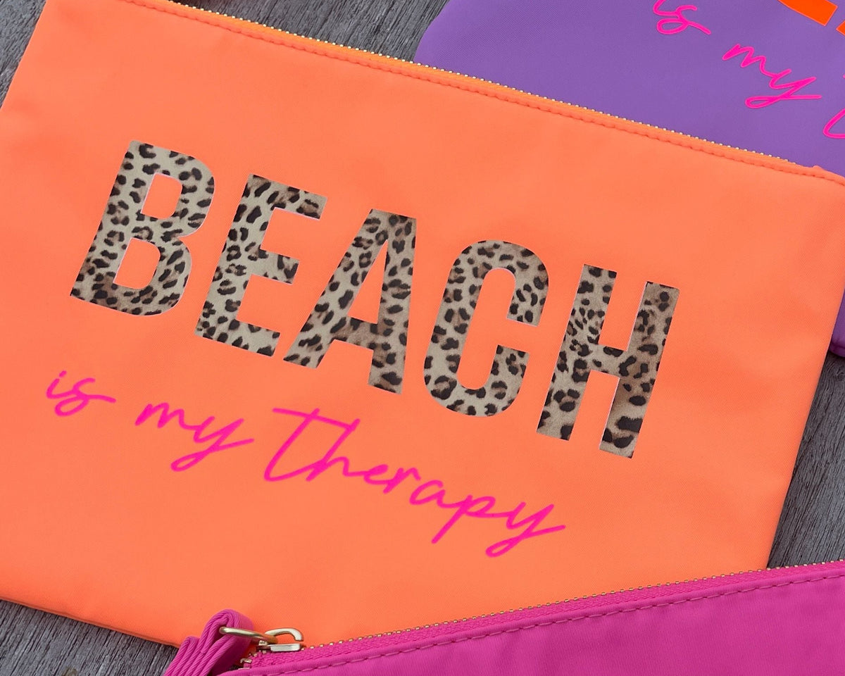 Clutch mit Statement - orange