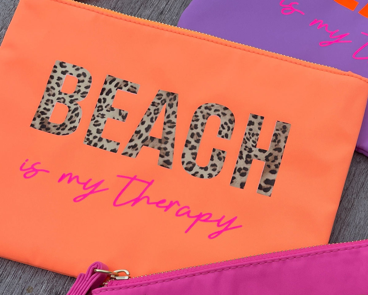 Clutch mit Statement - orange