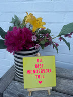 Kachel - Wundervoll toll (gelb)