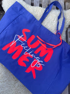 Cotton Beach & Yoga Bag blau