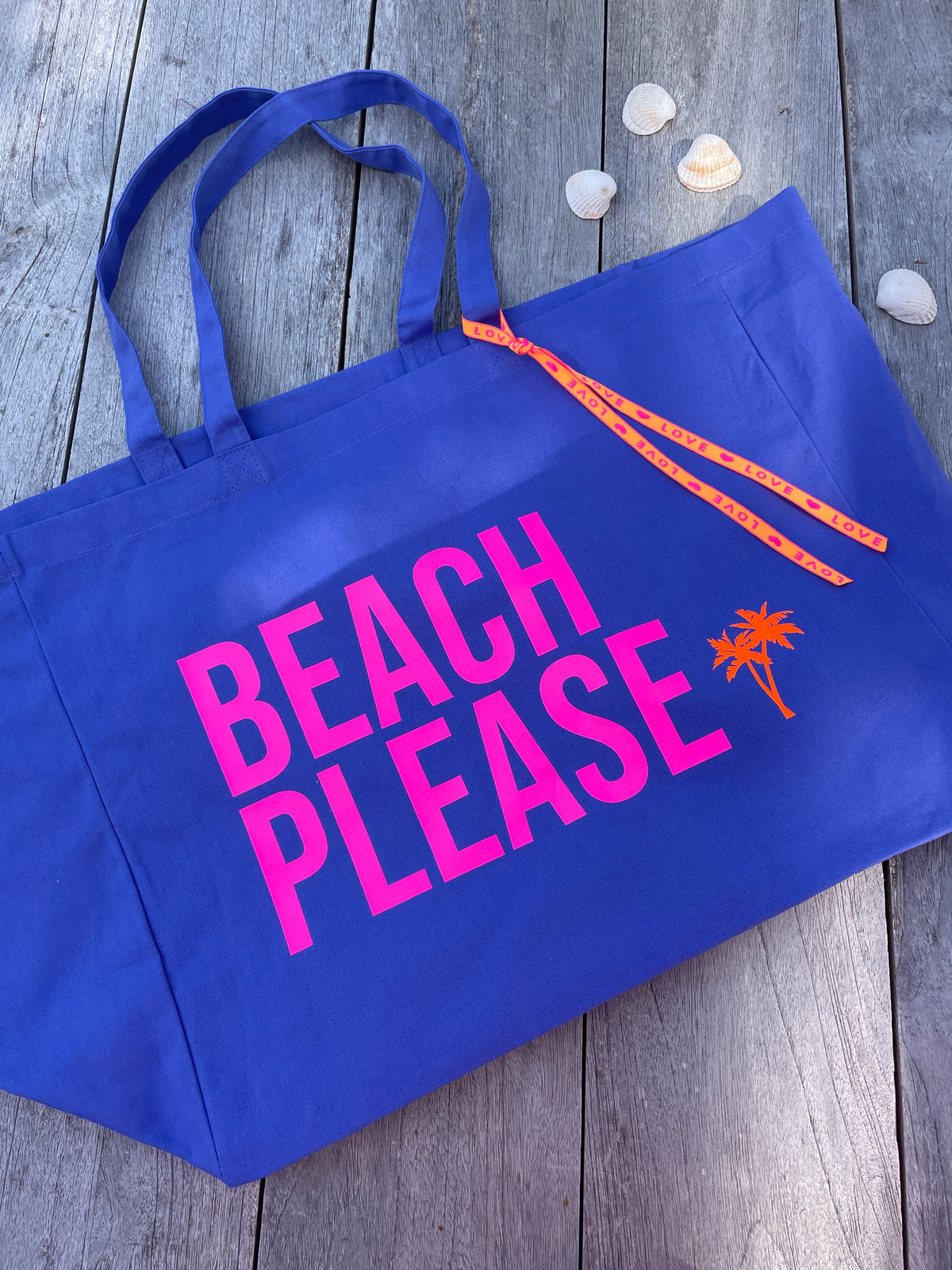 Cotton Beach & Yoga Bag blau