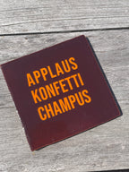 Kachel - Applaus Konfetti Champus (weinrot)