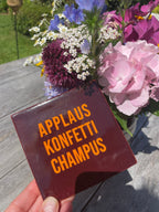 Kachel - Applaus Konfetti Champus (weinrot)