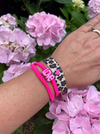 Wickelarmband - neonpink
