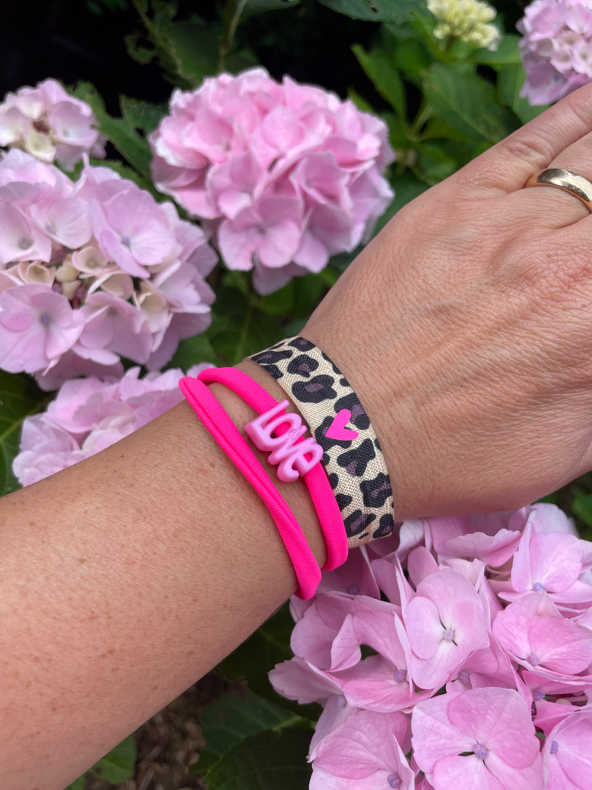 Wickelarmband - neonpink