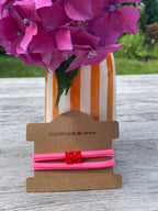 Wickelarmband - neonrosa