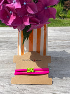 Wickelarmband - neonpink
