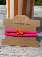 Wickelarmband - neonpink