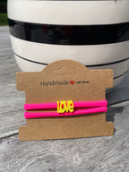 Wickelarmband - neonpink