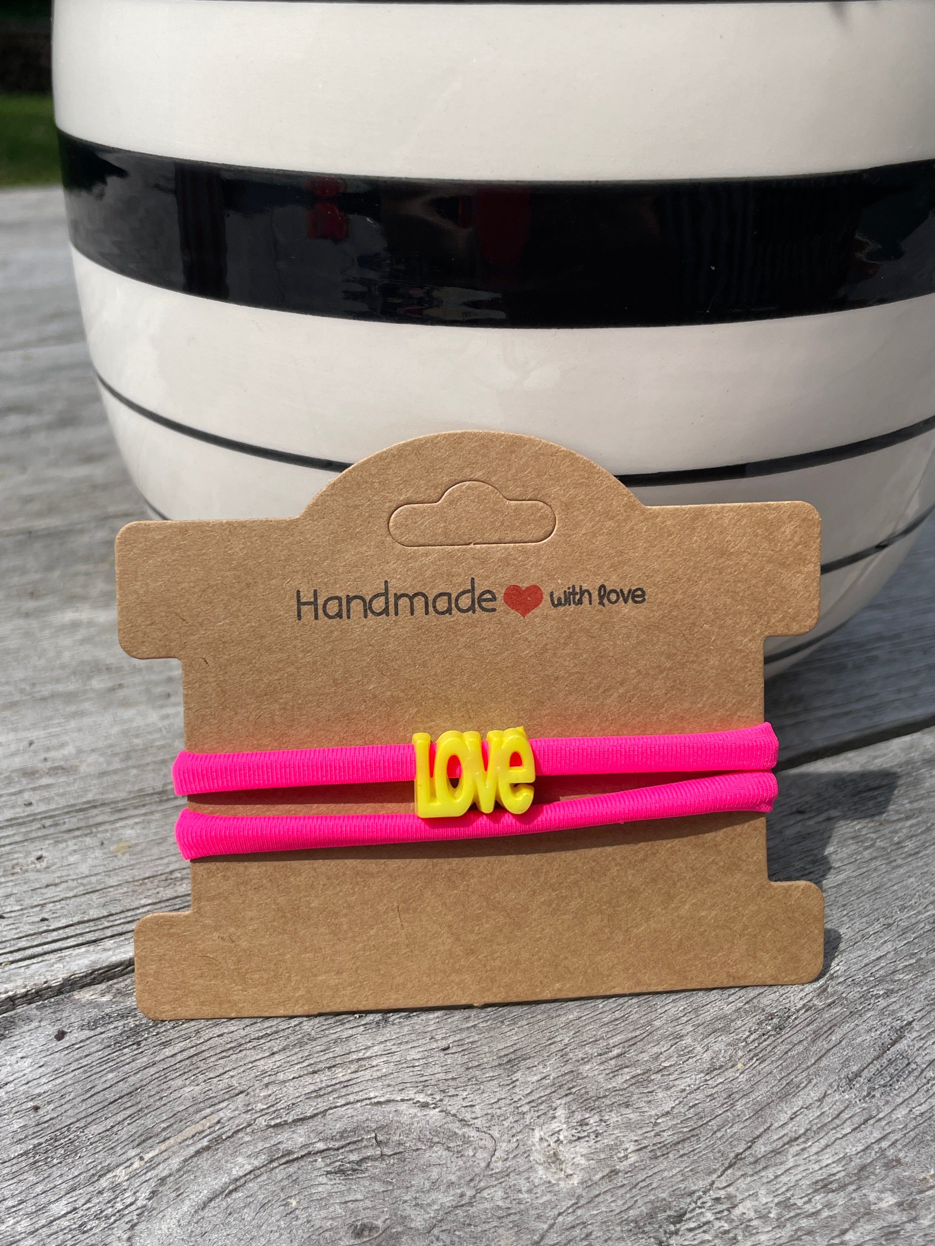 Wickelarmband - neonpink