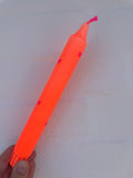 Stabkerze neonorange mit Herzchen