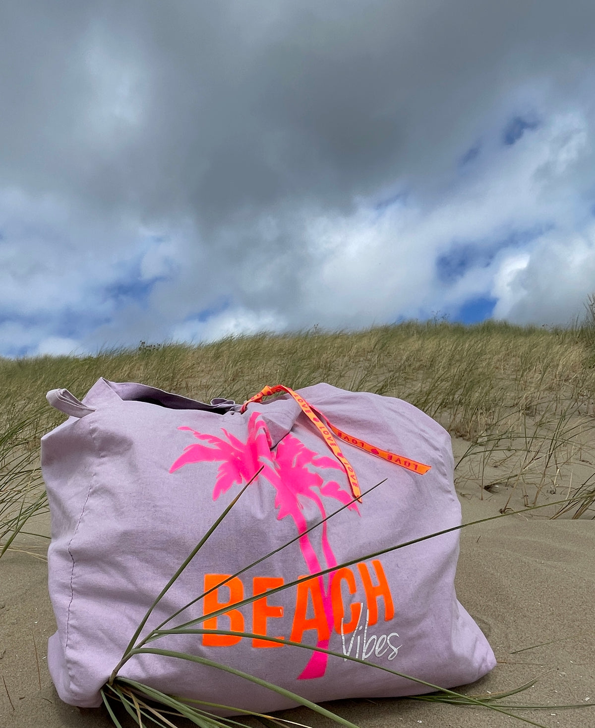 Cotton Beach & Yoga Bag lavendel