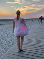Cotton Beach & Yoga Bag lavendel
