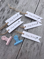 Geschenkanhänger - Happy Birthday (Fähnchen)