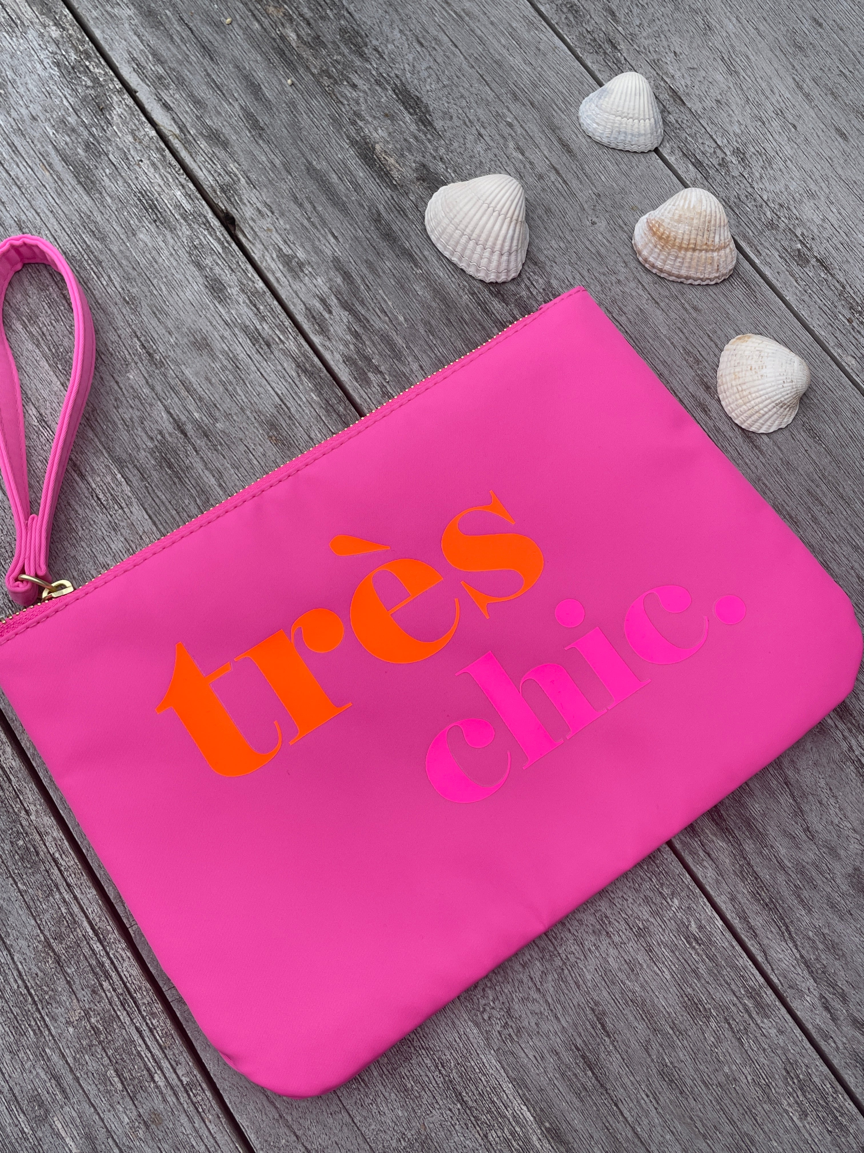 Clutch mit Statement - pink