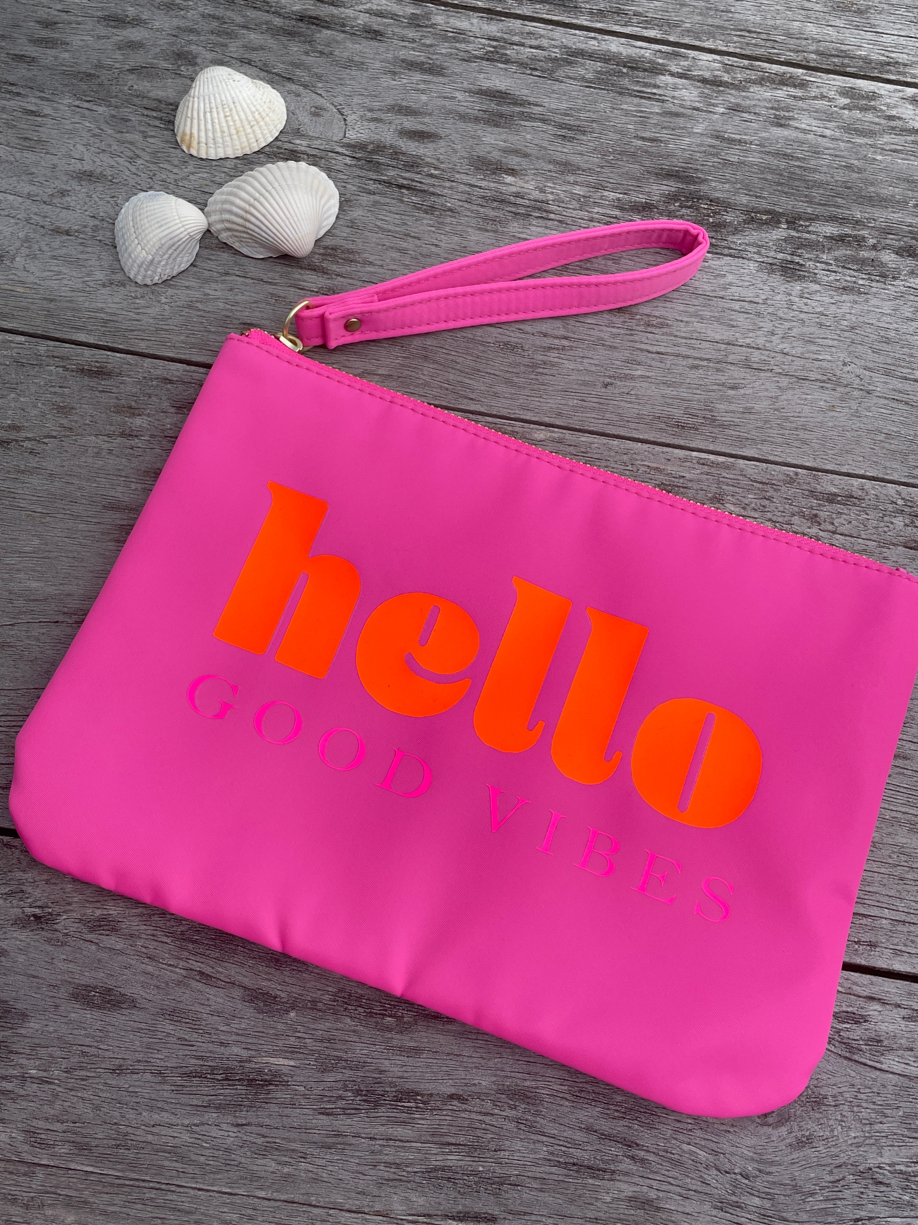 Clutch mit Statement - pink
