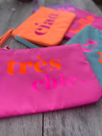 Clutch mit Statement - pink