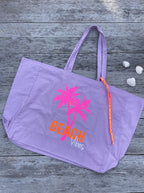 Cotton Beach & Yoga Bag lavendel