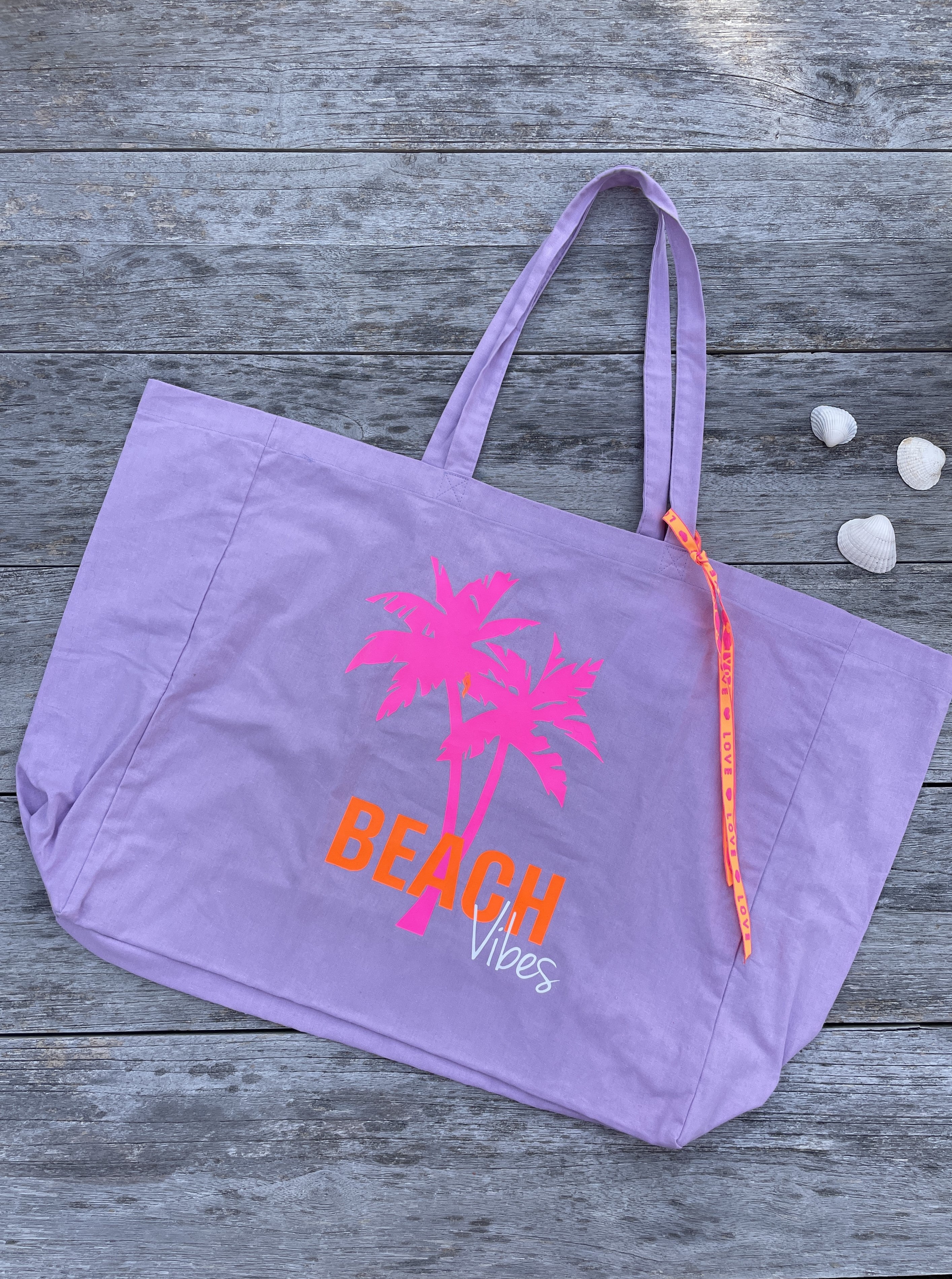 Cotton Beach & Yoga Bag lavendel