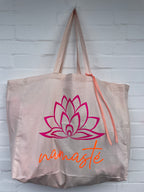Cotton Beach & Yoga Bag rosa