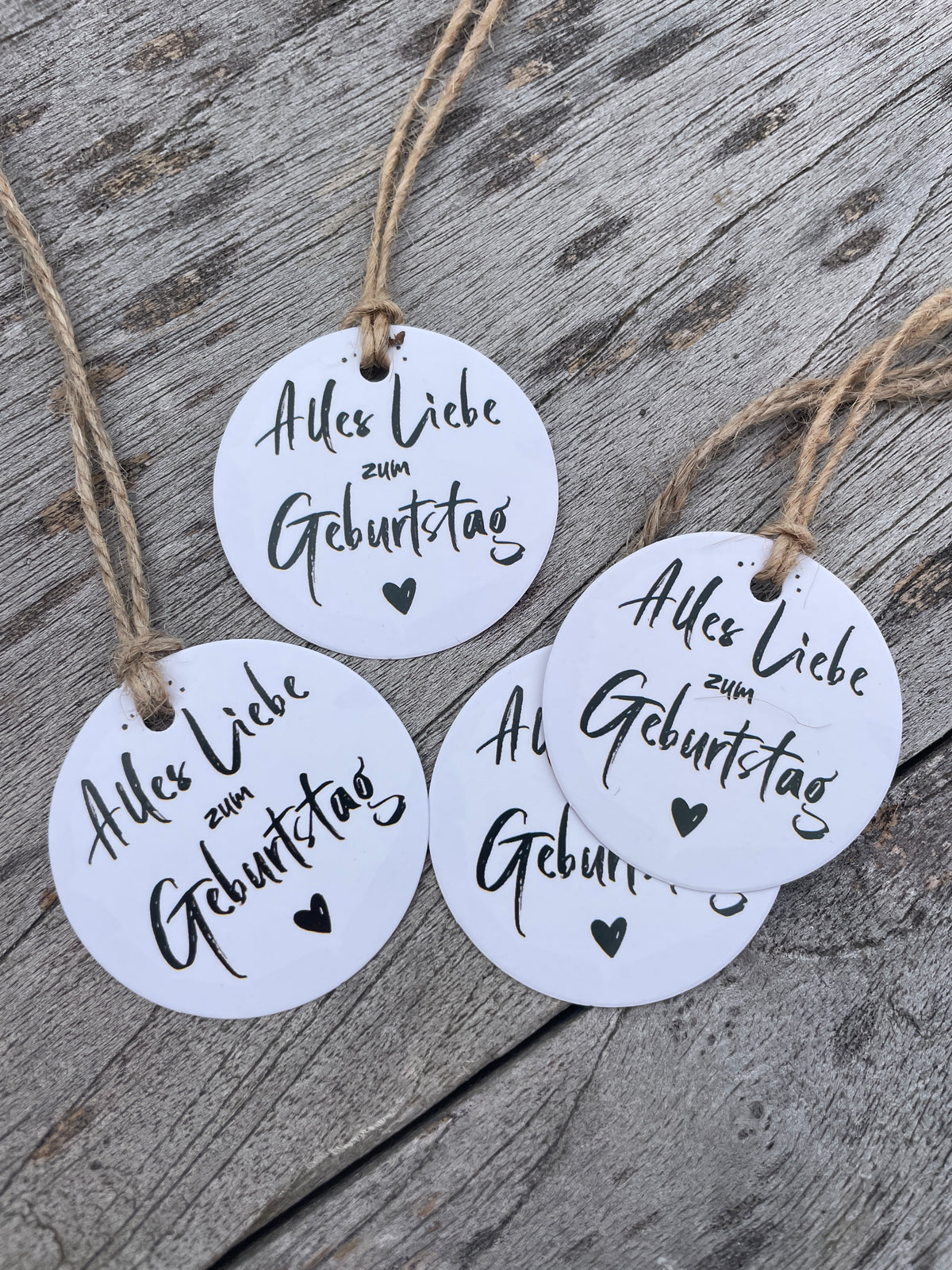 Geschenkanhänger - Geburtstag rund