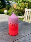 Stumpenkerze S "Smiley"