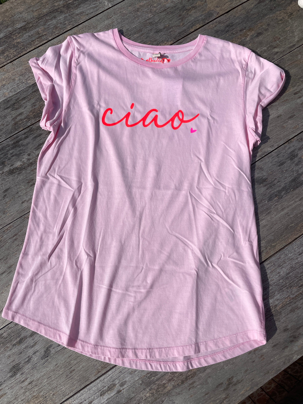T-Shirt rosa - ciao