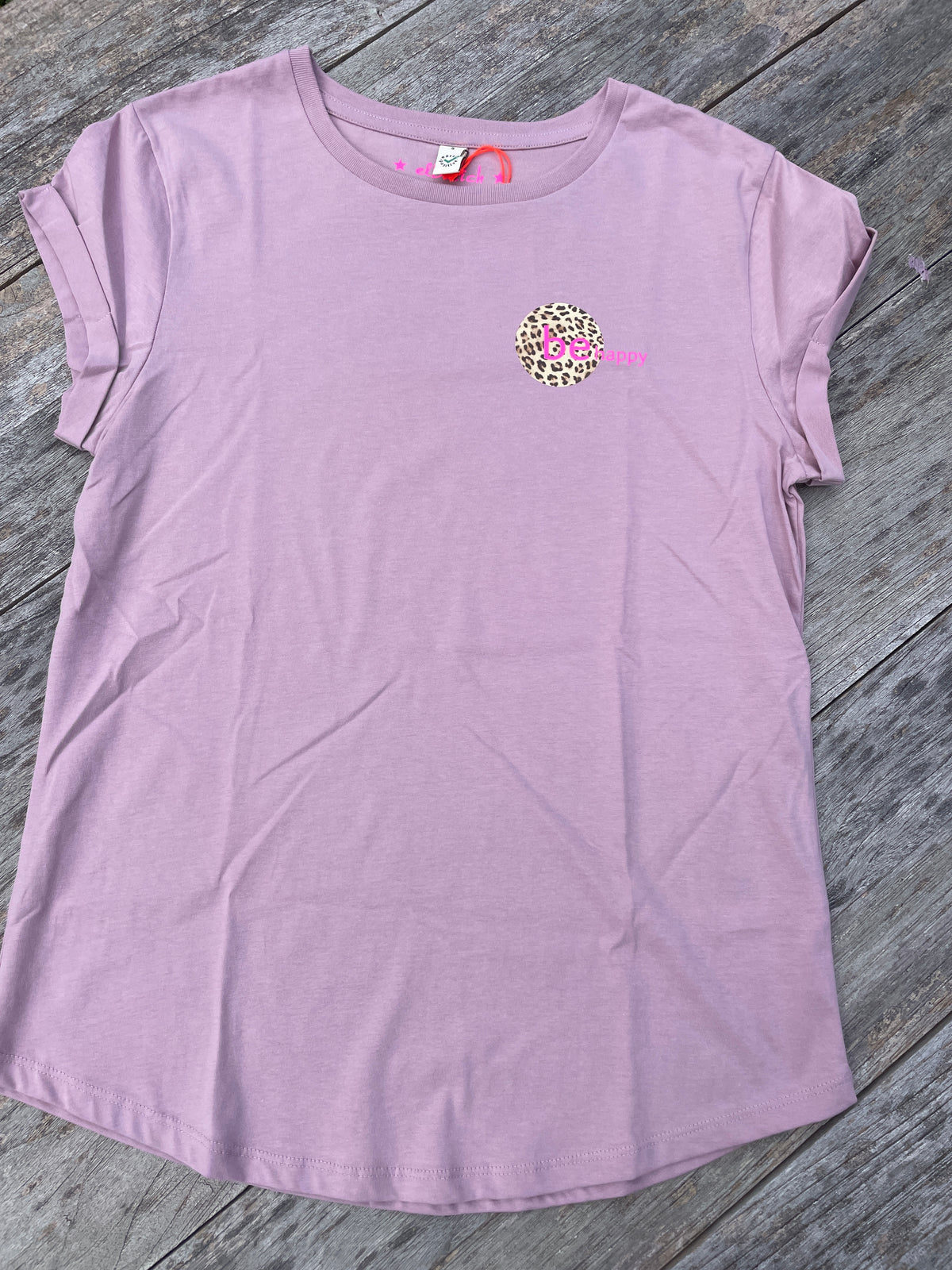 T-Shirt altrosa - be happy