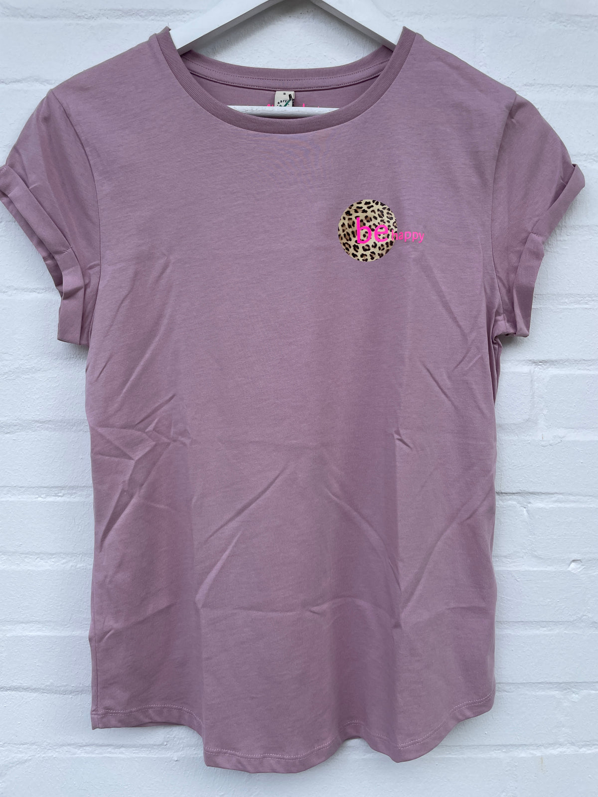 T-Shirt altrosa - be happy