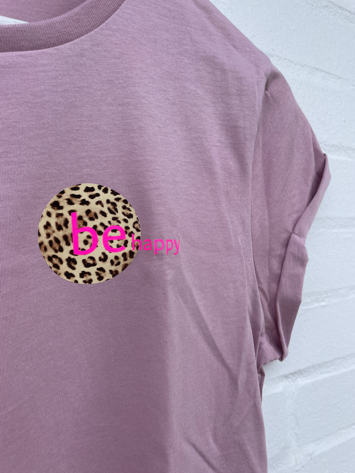 T-Shirt altrosa - be happy