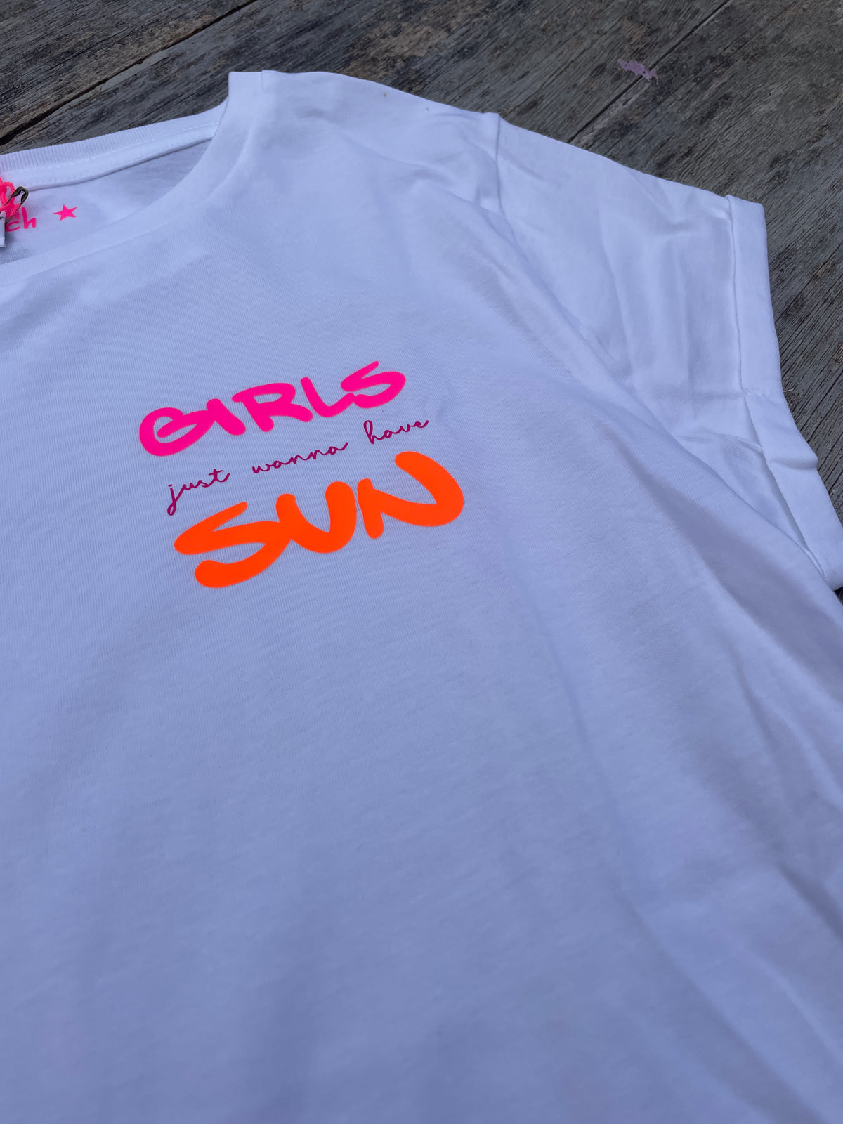 T-Shirt weiß - girls just wanna have sun
