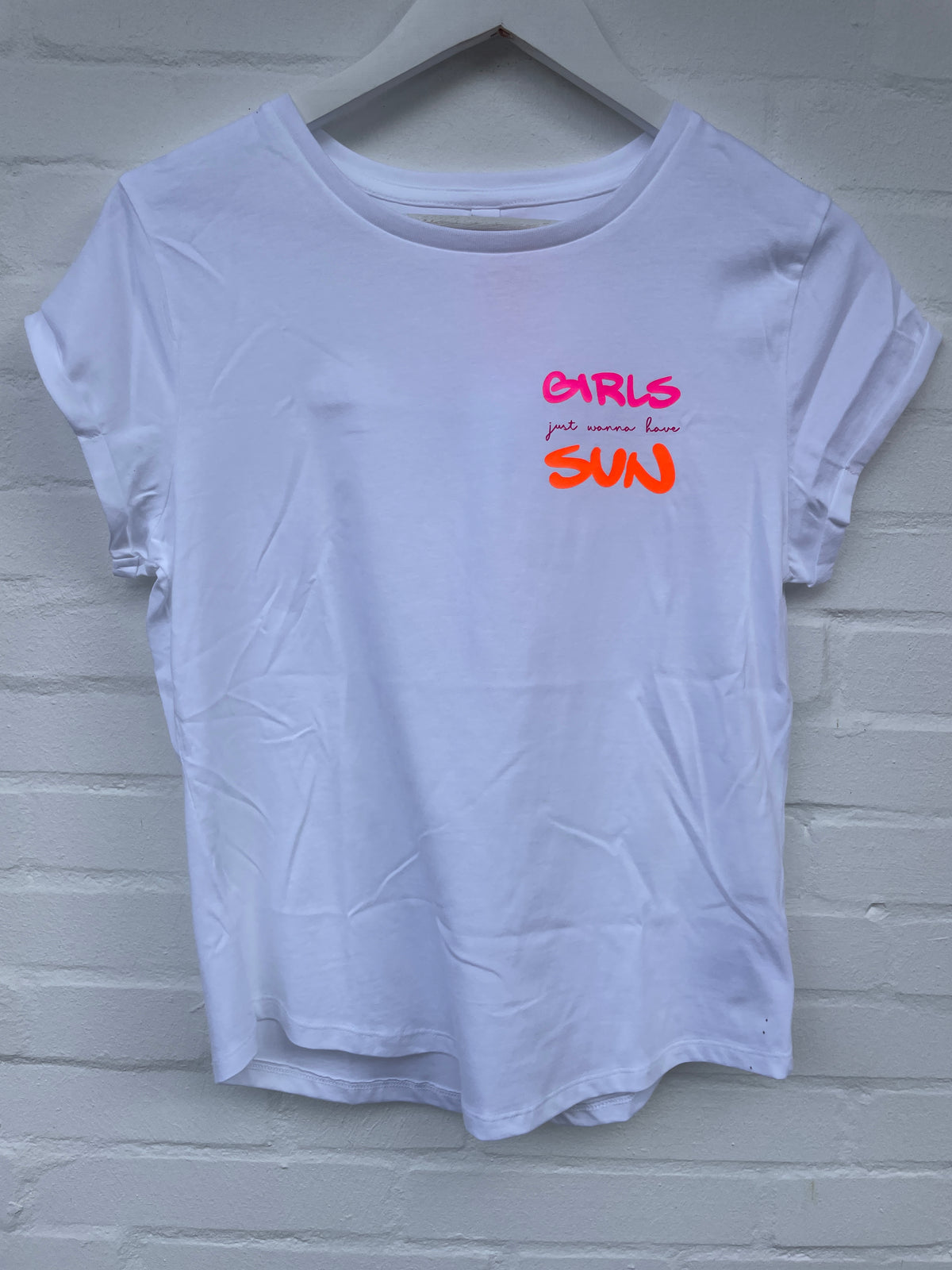 T-Shirt weiß - girls just wanna have sun