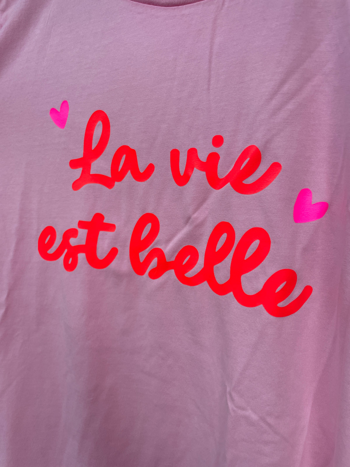 T-Shirt rosa - La vie est belle