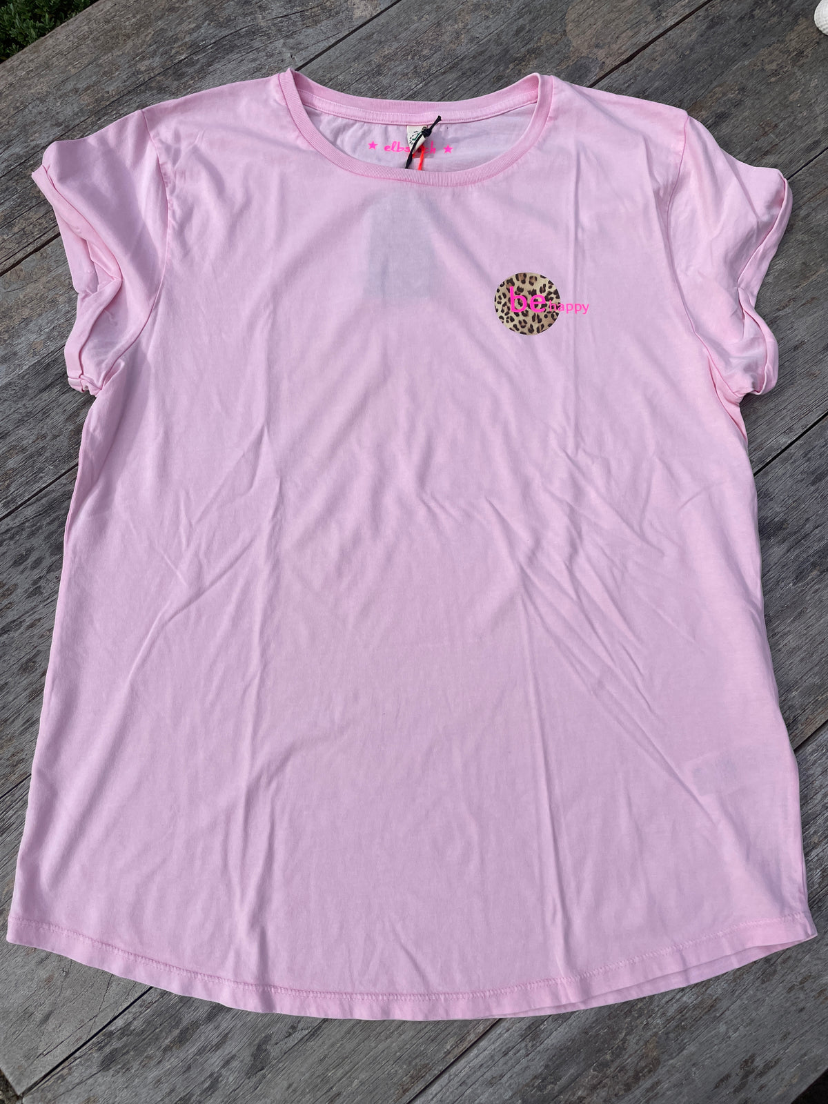 T-Shirt rosa - be happy