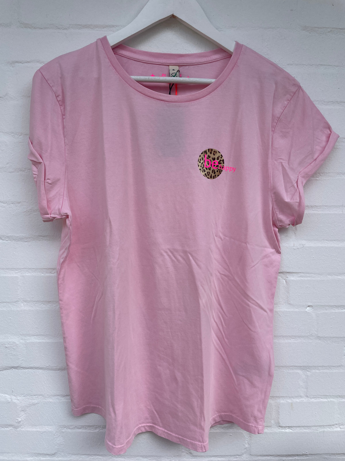 T-Shirt rosa - be happy