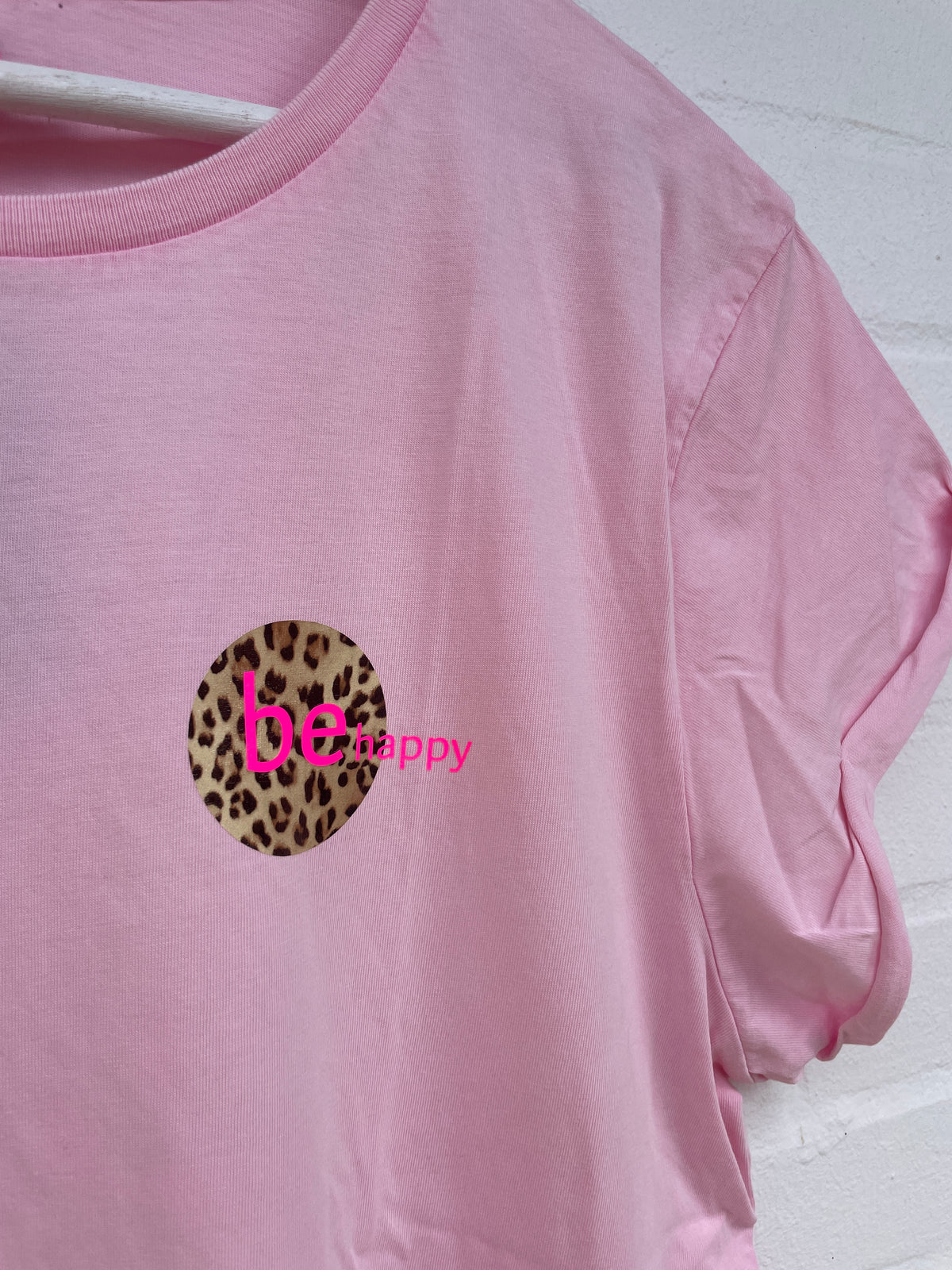 T-Shirt rosa - be happy