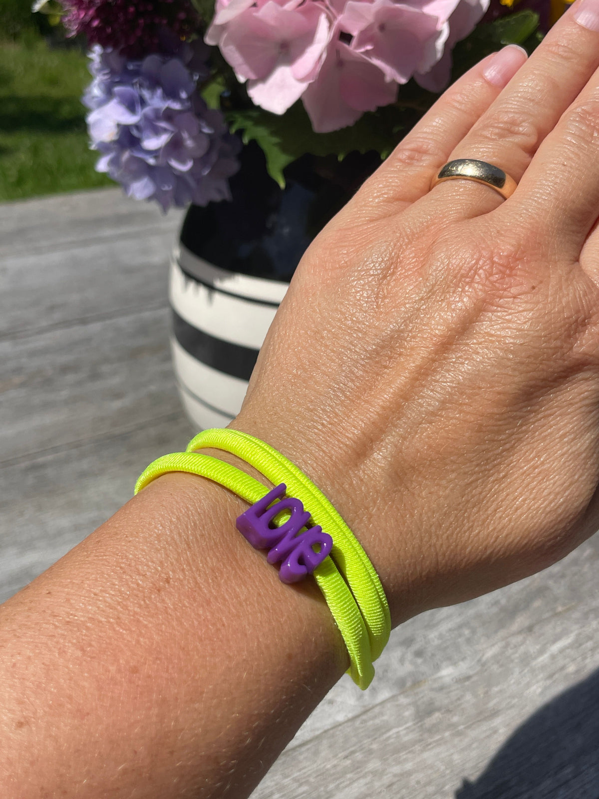 Wickelarmband - neongelb