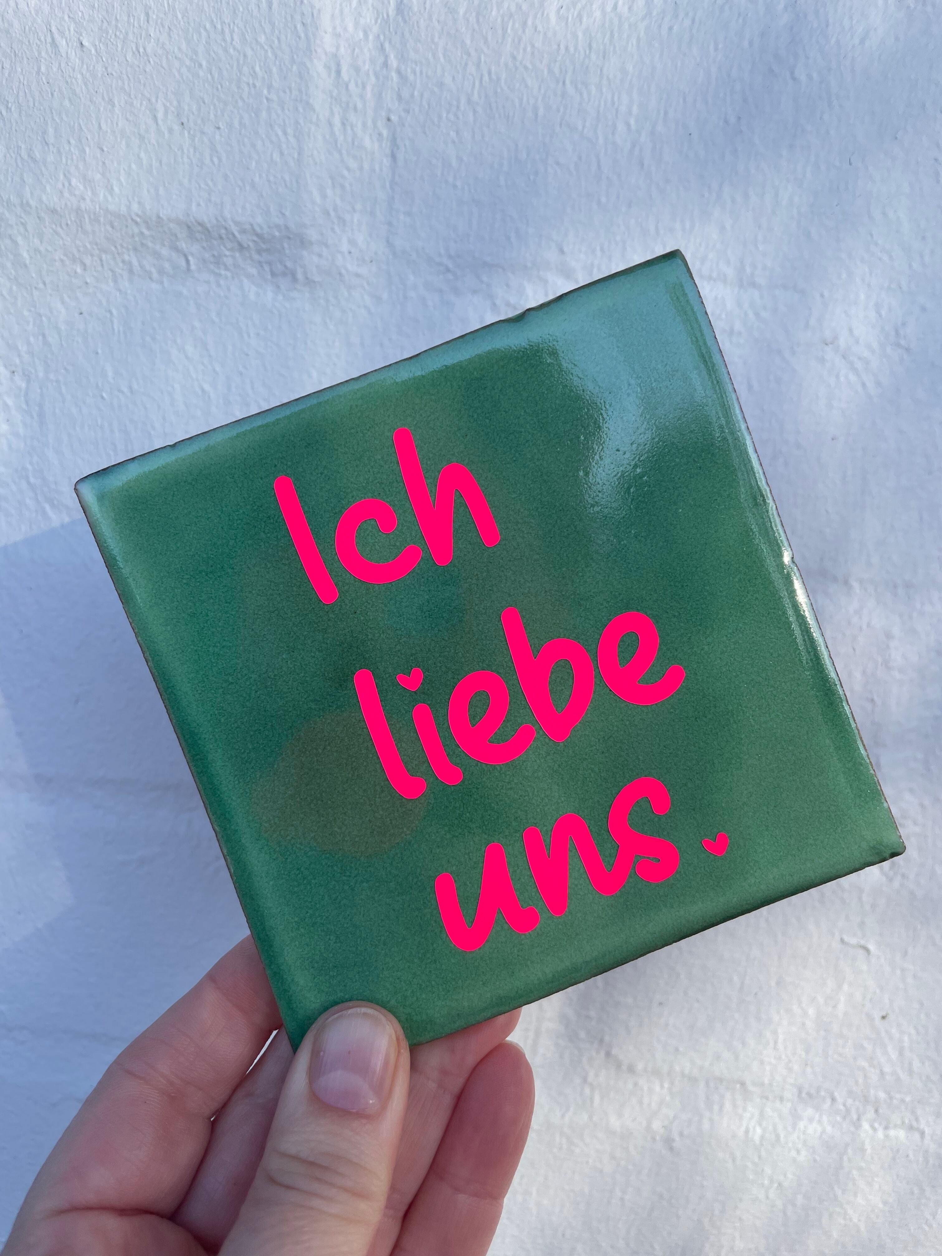 Kachel - Ich liebe uns (grün)